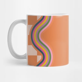 90s Checkerboard - Orange 1 Mug